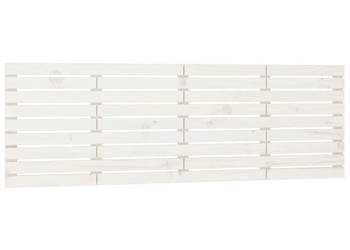 Wezgłowie łóżka białe 166x3x63 cm lite drewno sosnowe WM-824749
