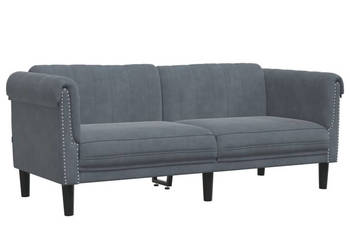 Sofa dwuosobowa ciemnoszara aksamit WM-372576