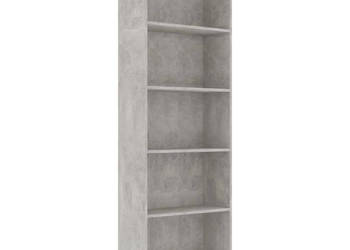 5-poziomowy regał na książki betonowy szary 60x24x175 cm WM-800886