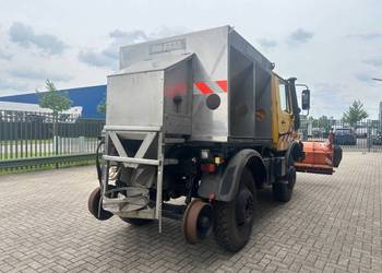 Mercedes Unimog maszyna  do prac na koleji 2 drogowy kolejowy na tory