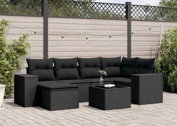 vidaXL 7-cz. zestaw wypoczynkowy do ogrodu, z poduszkami(SKU:3255202)