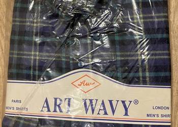 Koszula flanelowa męska w kratę 176/182 długi rękaw 40/41