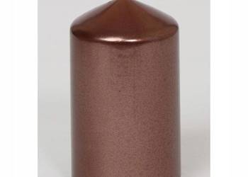 Świeca okrągła 100x57mm brązowa