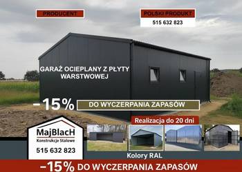 Praktyczny Grafit Garaż Blaszany |Wiata|Hala | Niskie Ceny – Maj-Blach