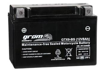 Akumulator motocyklowy GROM GTX9-BS 12V 8Ah 130A L+