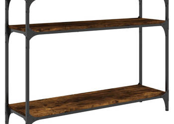 Stolik konsolowy przydymiony dąb 100x29x75 cm WM-834037
