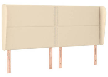 Zagłówek uszak kremowy 203x23x118/128 cm tkanina WM-3117843