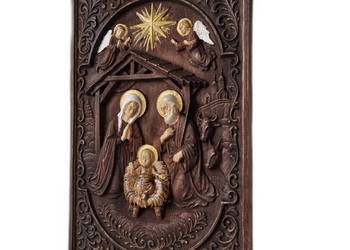Ręcznie malowany relief przedstawiający Boże Narodzenie Wyjątkowa Dekoracja