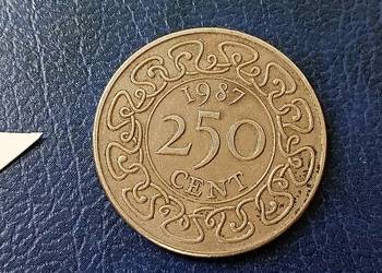 Stare monety 250 cent 1987 Surinam