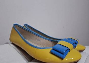 Baleriny 39 Metalika baletki buty damskie
