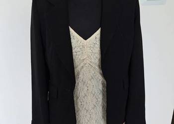 Klasyczna czarna elegancka marynarka żakiet Marks & Spencer 38