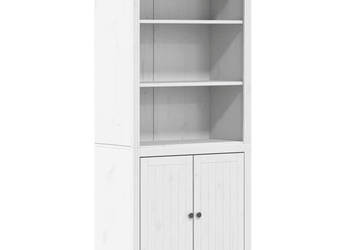Biblioteczka BODO biało-brązowa 82x40x173 cm lita sosna WM-355057