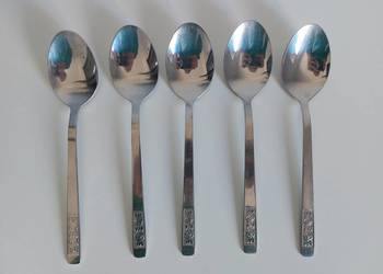 łyżki z kwiatami Gerlach, stainless, nierdzewne, 5 sztuk