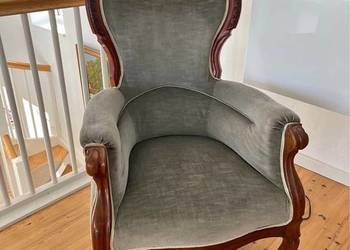 Antyczny Fotel Elegancki Rzeźbiony Antyk Drewno Rzeźbiony