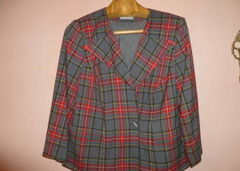 Żakiet popielaty w kratę