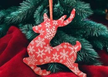 Ozdoba świąteczna, zawieszka jelonek