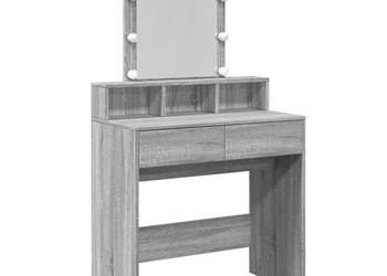 Toaletka z oświetleniem LED szary dąb sonoma 80x41x1445 cm WM-848183