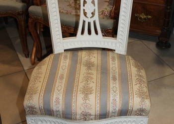 Białe krzesło Gustawiańskie nr 694