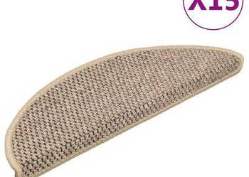 vidaXL Samoprzylepne nakładki na schody, 15 szt., 56x17x3 cm, be(sku326866)