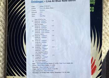 Doldinger – Live At Blue Note Berlin Doldinger – Live At Blue Note Berlin