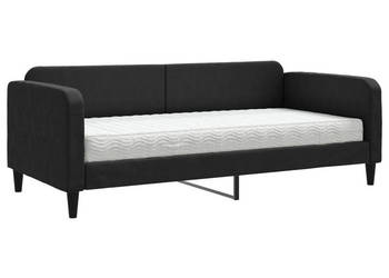 Sofa z materacem do spania czarna tkanina 90x200 cm WM-3196800