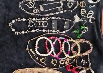 Zestaw pakiet biżuterii koloru srebrnego i złotego