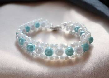 Bransoletka z imitacji pereł dwukolorowych