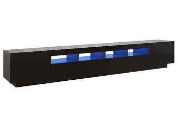 Szafka pod TV z oświetleniem LED czarna 260x35x40 cm WM-3081916