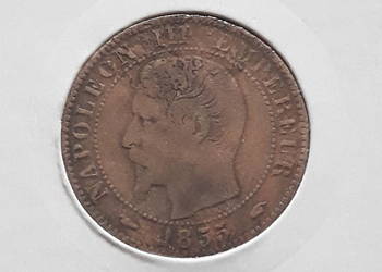5 Centimów Francja 1855 r. Napoleon III 5 Centimów Francja 1855 r. Napoleon III