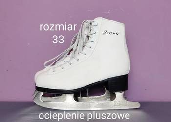 Jak nowe ocieplane łyżwy figurowe - rozmiar 33 - wkładka 21,8 cm [#50]