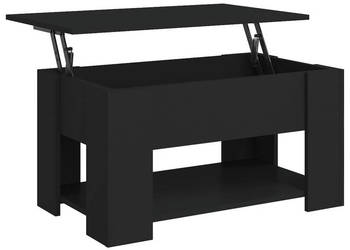 Stolik kawowy czarny 79x49x41 cm materiał drewnopochodny WM-809711