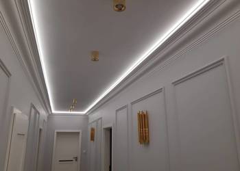 Sztukateria listwy sufitowe, maskownice karniszowe, LED