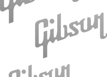 3szt GIBSON srebrne naklejki na gitarę - Producent Naklejek