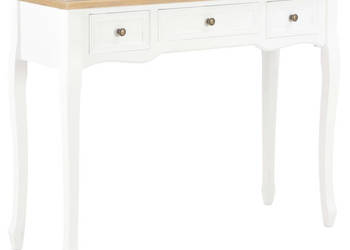 Stolik konsolowy z 3 szufladami biały WM-280044