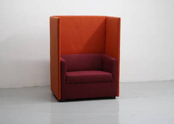 TNF WYGODNY FOTEL OKAZJA bordowa tkanina, klubowy biurowy fotel