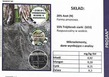Nawóz PROSAN NITRO S z calkorium 20%N 55%SO3