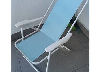 Leżak plażowy / ogrodowy IKEA HÅMÖ / HAMO składany regulowany jasnoniebiesk