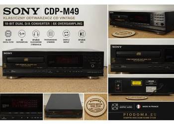 Sony CDP-M49 – klasyczny odtwarzacz CD Vintage | 18-bit Dual D/A | Wyjście 