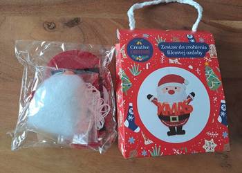 DIY Mikołaj Ozdoba Filc Wyszywanka Creative Christmas