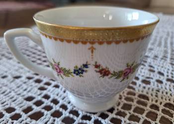 Tirschenreuth Bavaria filiżanka porcelana złocenia kwiaty Tirschenreuth Bavaria filiżanka porcelana złocenia kwiaty