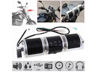 RADIO MOTOCYKLOWE Z METALU Z GŁOŚNIKAMI MP3 BLUETOOTH-KOLOR SREBRNY