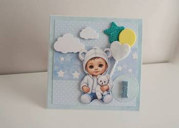 Kartka ręcznie robiona na urodziny roczek 02