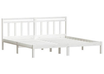 Rama łóżka biała lite drewno sosnowe 200 x 200 cm WM-3100610