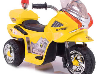 Motor MOTOREK POLICYJNY Z KOGUTEM na akumulator trójkołowy dla dzieci