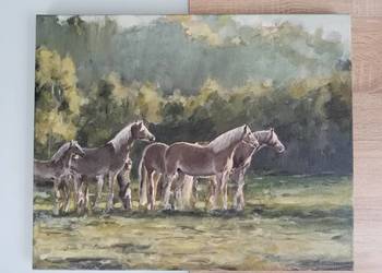 Obraz na płótnie 40x50 konie