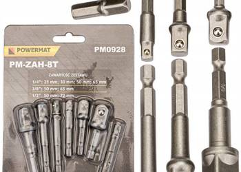ZESTAW ADAPTERÓW HEX ADAPTERY DO WKRĘTARKI NASADKI PM0928