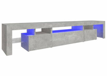 Szafka pod TV z oświetleniem LED szarość betonu 215x365x40 cm WM-3152797