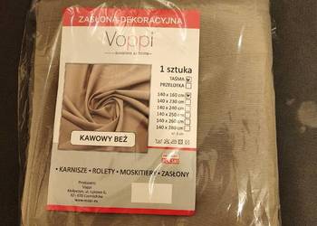 zasłona VOPPI 140x160 kawowy beż (nierozpakowana)