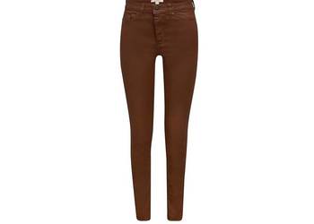 34/32 XS ESPRIT 100EE1B317 Spodnie slim fit damskie brązowe
