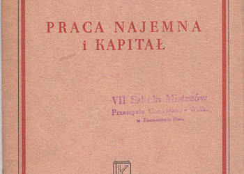 (01326) PRACA NAJEMNA I KAPITAŁ – KAROL MARKS ZE WSTĘPEM FRY